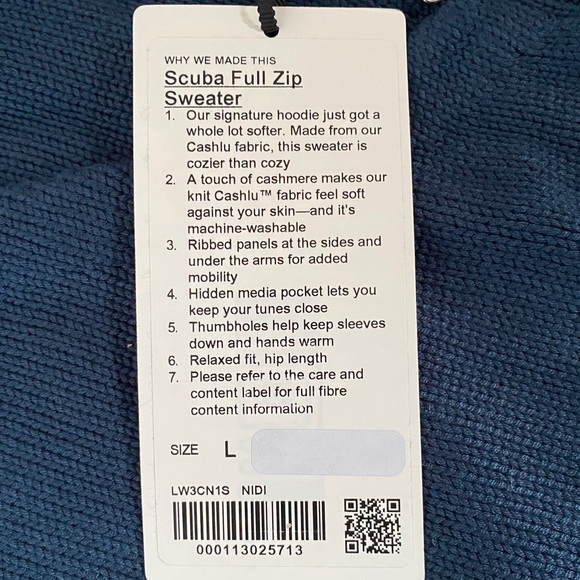 Lululemon Cashlu Scuba Hoodie - Night Diver - Picture 7 of 7